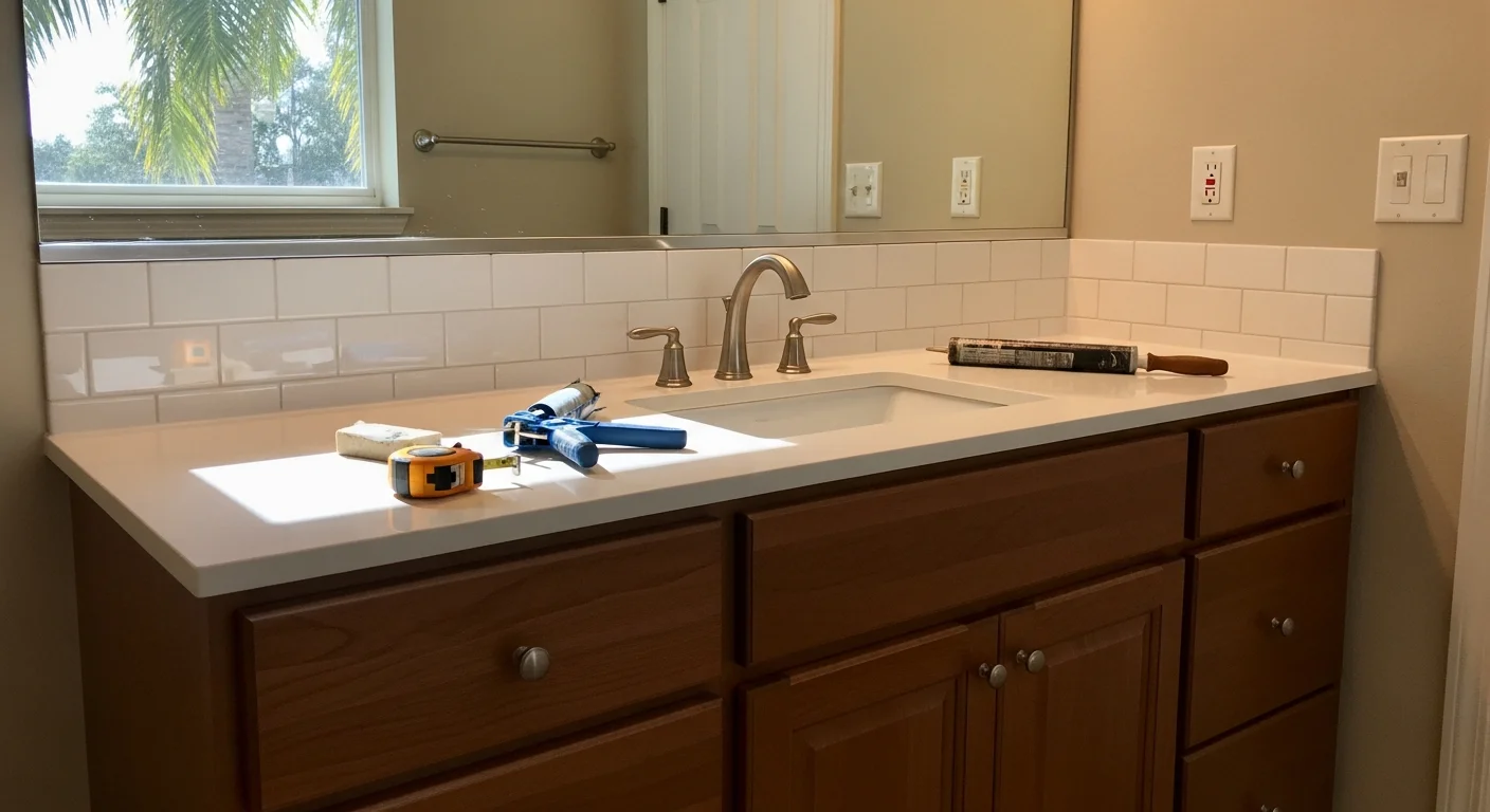 Newly remodeled kitchen with custom cabinets and countertops